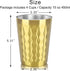 Beasea 15oz Stainless Steel Cups, 4 Pack Gold Double Wall Insulated Drinking Tumblers