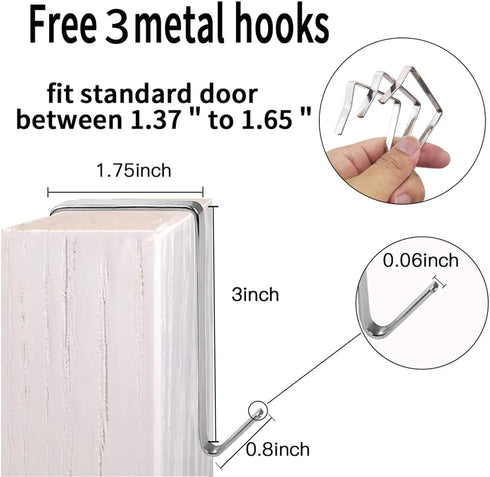2 Pack Extra Large Hanging Crystal Clear Over Door Shoe Organizers, Closet Shoe Rack with 12+6 Pockets, 8+8 Hooks, White