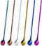 6 PCS Long Handle Spoon - 9 Inch Ice Tea Spoon, Ice Cream Spoon, Reusable Stainless Steel Straw Spoon