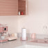 Countertop, 8" 13" Buruis Paper Towel Holder for Kitchen Pastel Pink - One Hand Tear with Wide Base, Height, Raised