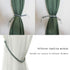 BEL AVENIR Curtain Rope Tiebacks, Drapery Holdbacks with 2 Metal Screw Hooks, 1 Pair - Light Blue