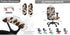 Brown Cow Print 4 Pcs Office Rotating Armchair Cover Set, Lightweight Dustproof Swivel Office Computer Gaming Chair