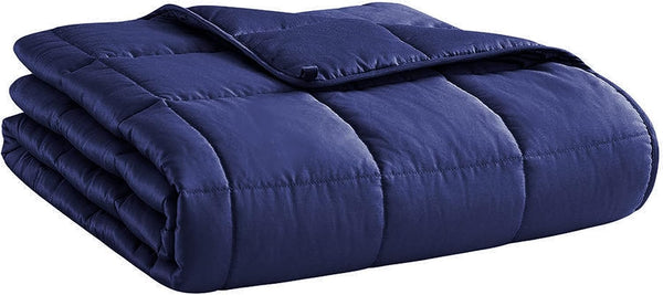 L'AGRATY Weighted Blanket - 48"x72" 15lbs Cooling Breathable Heavy Blanket Microfiber Material
