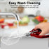 CGBE Kitchen Scissors - Multi-Purpose Heavy Duty Food Shears for Kitchen, Meat, Herbs (Red)