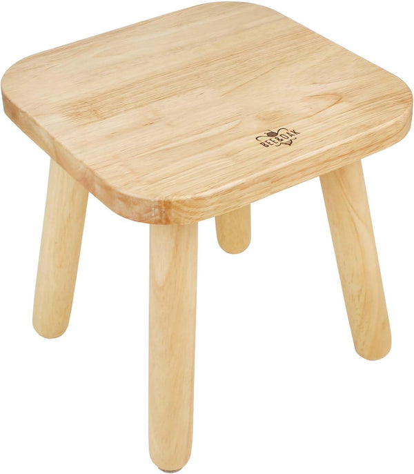 BEE&OAK Wooden Step Stool 9.25 Inch for Toddlers, Foot Stool for Adults, Plant