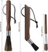 3PCS Professional Coffee Brush, Coffee Grinder Brush Set, Natural Boar Bristles Black Walnut Handle Espresso Machine Cleaning Tool, Coffee Cleaner Brushes Coffee Tool for Barista Home Kitchen by Bavane