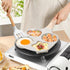 4 Cups Egg Pans, Omelette Pan Nonstick, Easy Clean Crepe Pan Egg Mold for Breakfast Sandwiches, 9*1.77*9in, XY20008
