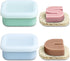 OTHIX 2 Pack Leakproof Silicone Travel Soap Case, Small Bar Soap Holder