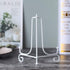 Artliving 2 Pack 6" Iron Plate Stand, White Easel for Displaying Picture Frames, Cookbooks, Plates