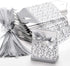 KUPOO 50PCS Candy Boxes - Silver Ribbon Wedding Favor Boxes for Party Decoration, Easter