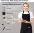 Kitchen Cooking Apron for Women Men with Big Pockets, Waterproof Canvas Aprons for Server Pottery Painting Chef