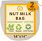 THE PARDAL STORE XXL 14"x14" Nut Milk Bag - 100% Organic Unbleached Cotton Easy To