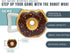 Ceramic Donut Mug - Chocolate Glaze Doughnut Mug with Sprinkles, "MMM... Donuts!" Quote, Large 14 oz Size, Brown