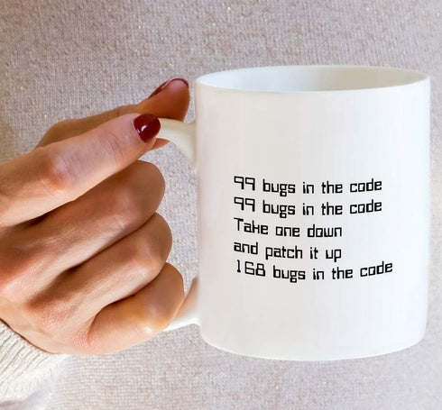 Retreez Funny Mug - 99 Bugs in the Code, 11 Oz Ceramic Coffee Mug, Sarcastic Gifts for Friends