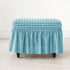 SZJIAHTM Lattice Stretch Ottoman Cover Soft Stretch Slipcover with Skirt Polyester Rectangle Footstool Modern Furniture