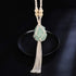 Natural Green Fluorite Meditation Healing Crystals, Feng Shui Hanging Ornament for Car, Home Decor