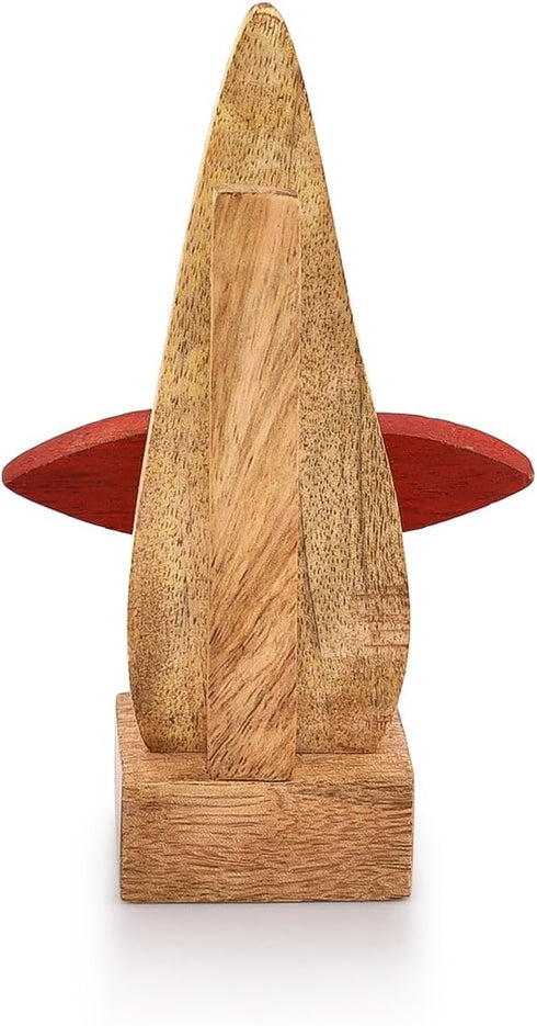 NIRMAN Wooden Nose Shaped Eyeglass Display Stand - Home Decorative Gift, Spectacle Holder (2" x 2" x 6")