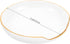 2 Pieces Gold Trim Ceramic Spoon Rest for kitchen,4 Inches Spoon Holder for Stove Top Spatula Holder, Coffee Spoon Rest Cradle, Kitchen Utensils Accessories (White)