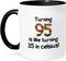 3dRose 95 Is Like Turning 35 In Celsius Mug, Humorous 95th Birthday Gift, 11 oz, Black