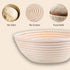 Sourdough Bread Proofing Baskets Set of 2, Round & Oval Banneton Bowl with Liners for Baking