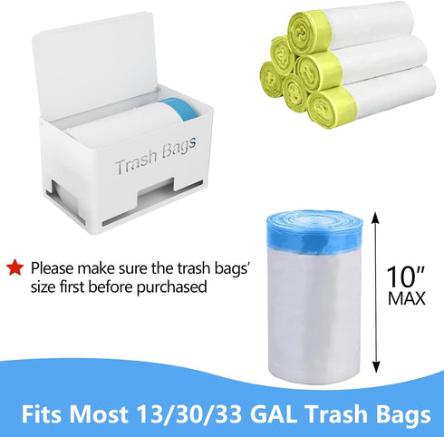 Countertop, STWWO Large Trash Bag Holder Dispenser, Metal Garbage Bag Dispenser Roll Holder, Kitchen Trash Storage