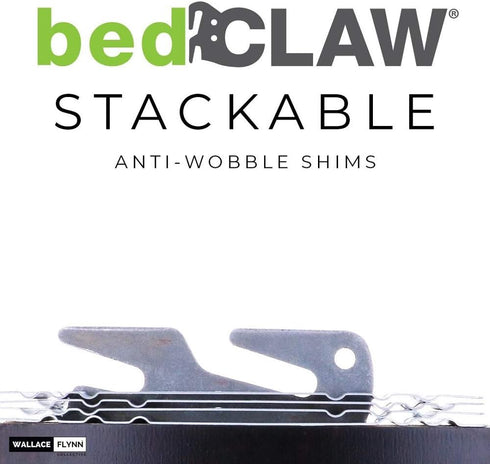 BedClaw Anti-Wobble Bed Rail Shims - Set of 6