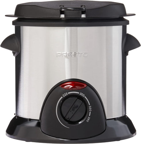 Presto 05470 Stainless Steel Electric Deep Fryer - Silver, Ideal for Making Crispy Fried Foods at Home