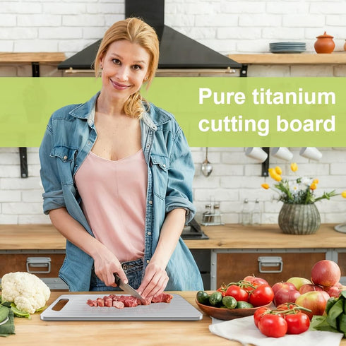 Titanium Cutting Board for Kitchen, Non Stick Chopping Board, Upgrade Double Sided Food-Grade Titanium Board