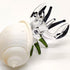 Seashell Hermit Crab Miniature Figurines Beach Animals Hand Blown Glass Art Collectible