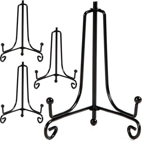 Juvale 4 Pack Iron Easel Display Stand, 5 Inch Decorative Easel for Tabletop, Plates, Pictures, Paintings