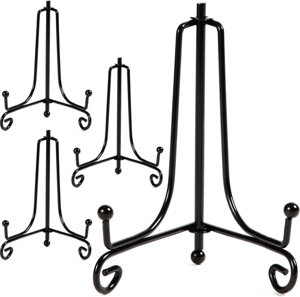 Juvale 4 Pack Iron Easel Display Stand, 5 Inch Decorative Easel for Tabletop, Plates, Pictures, Paintings