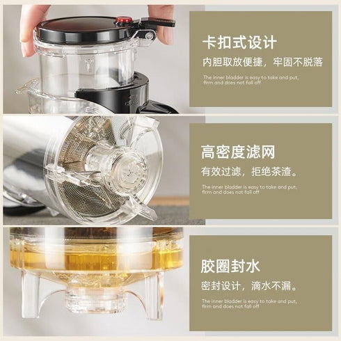 500ML Glass Teapot with Detachable Infuser, Filter Teapot for Loose Leaf Tea