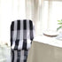 2" 160GSM Efavormart Black & White Striped Spandex Stretch Fitted Folding Chair Cover with Foot Pockets - Premium