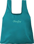 ChicoBag Original Compact Reusable Grocery Bag w/Attached Pouch and Carabiner Clip, Variety 4pk - Mazarine, Aqua,