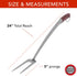 Grill Fork 24-inch Super Long - Premium Hardwood Handle, Large Stainless Steel Tines for BBQ and Grilling