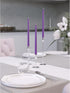 Candwax 10 inch Taper Candles Set of 4, Dripless and Unscented Candlesticks for Dinner and Household Decor - Purple
