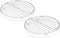 TeamFar Round Cooling Rack - Set of 2, 7½ Inch Stainless Steel Baking Steaming Roasting Rack, Healthy & Dishwasher Safe