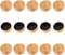 OLYCRAFT 15Pcs Wood Spice Jars Lids, Bamboo Lid Fits 4 Oz Square Spice Jars, Kitchen Organization