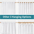 BGment Short Linen Curtains - 36 Inch Length 2 Panels, White Light Filtering Drapes for Kitchen Over Sink