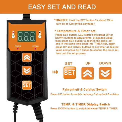 HEATIDEAS 2 Pack) Brewing Heat Pad Sourdough Proofing Heat Mat with Temperature Controller Auto Off Timer for Home Beer