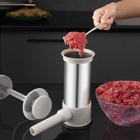 2.2-Pound 4 Nozzles Manual Sausage Stuffers, Household Vertical Sausage Makers with Stuffing for Homemade Sausage