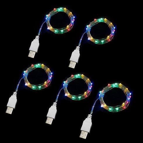 Sokelinn-six 2m 20 LEDs Fairy String Lights, USB Powered String Light for Desk