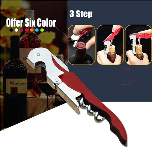 Professional Waiter Corkscrew Wine Openers Set, 4 PCS, Heavy Duty Stainless Steel Hinges for Bartenders