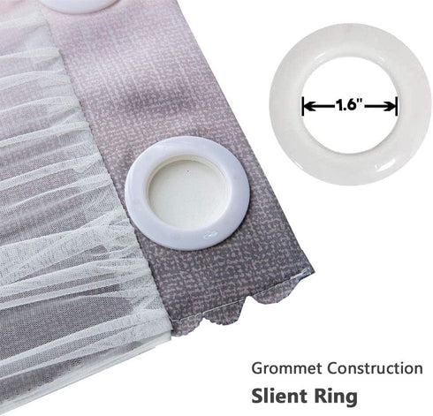 FANLI Grommet 52W 63L) Ombre Rainbow Blackout Curtains for Kid Girls Bedroom Living Room Darking Stripe Double Layer