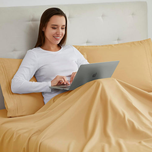 Nestl Camel Pillow Cases, Soft Queen Size Set of 2, 20x30 Inches