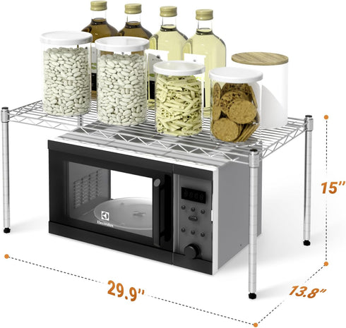 1-Tier 29.92" 13.78" 14.96" Simple Deluxe Shelving Units, W x D x H Steel Wire Rack Storage Shelving Organizer, Chrome