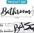 Black Bathroom Metal Sign, Rustic Iron Letter Sign for Home Business Decorations