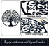 Yetaha Tree of Life Metal Wall Art - 11in x 11in Black Contemporary Iron Artwork Decor for Home and Garden