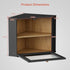 Goozii Countertop, Counter, Corner Bread Box for Kitchen Black Bread Storage Container for Homemade Bread, Two Layer