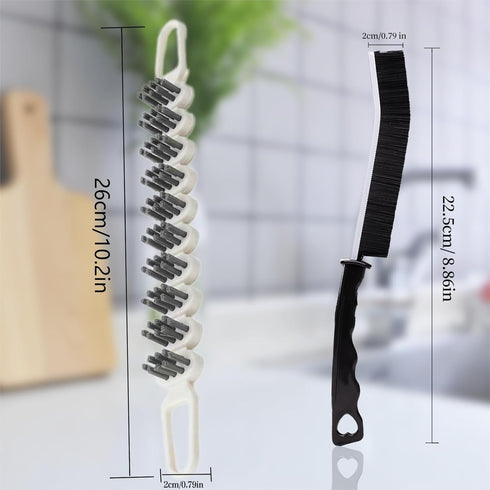 3 Pcs Crevice Cleaning Brush Set - Hard Bristle Grout Cleaner, Scrub Brush, Toilet Brush for Household Use Bathroom
